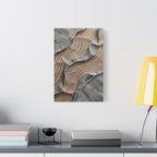 Abstract Textured Waves Matte Canvas Wall Art, Stretched 1.25"