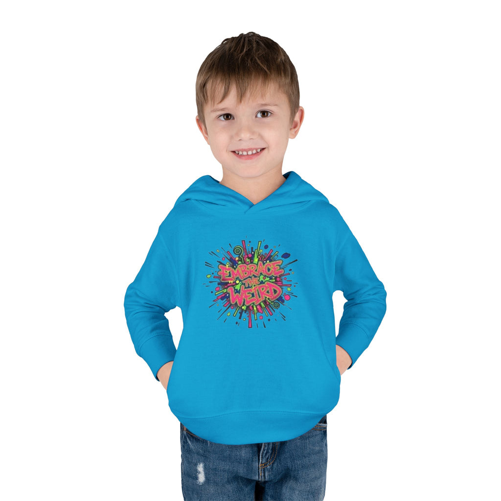 Toddler Hoodie — 'Dance Like a Weird' Colorful Graffiti Pullover