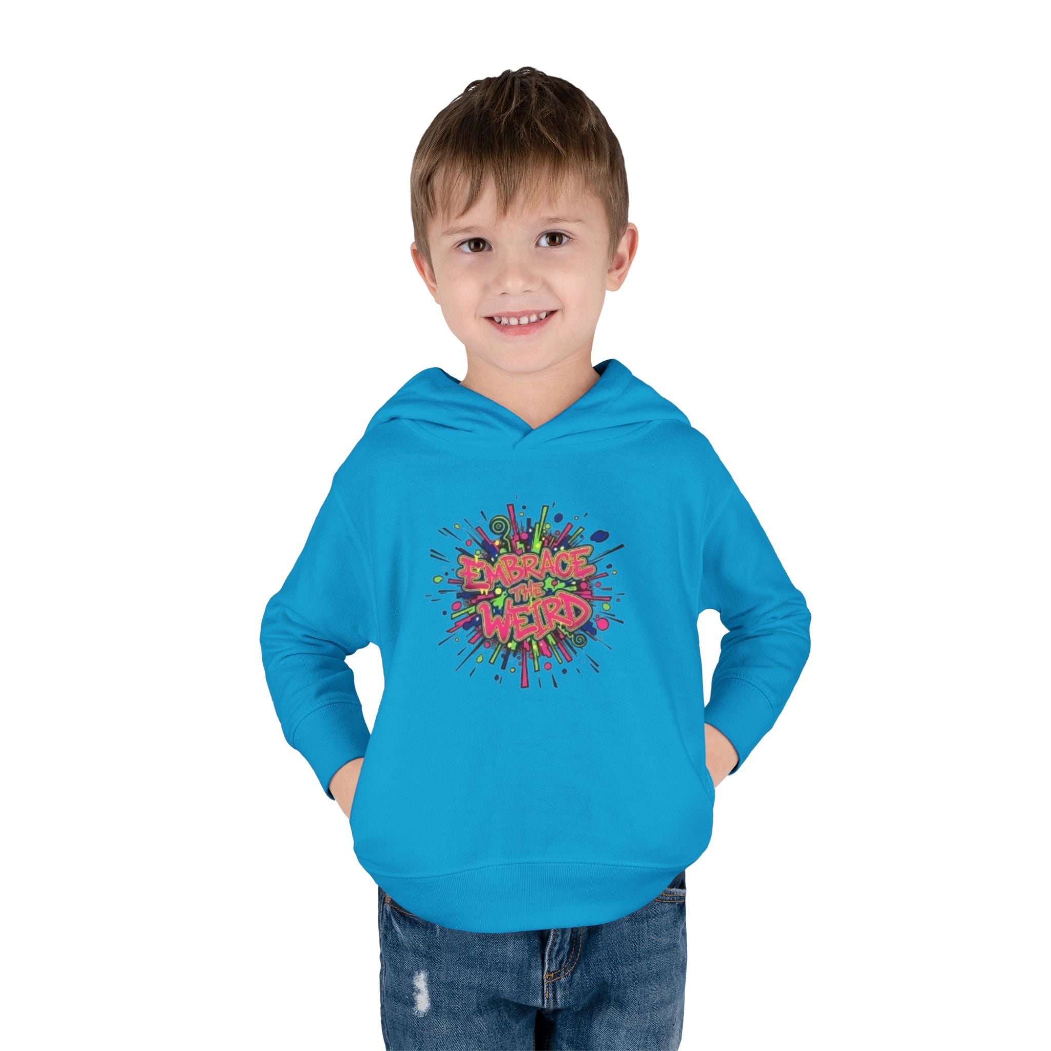 Toddler Hoodie — 'Dance Like a Weird' Colorful Graffiti Pullover