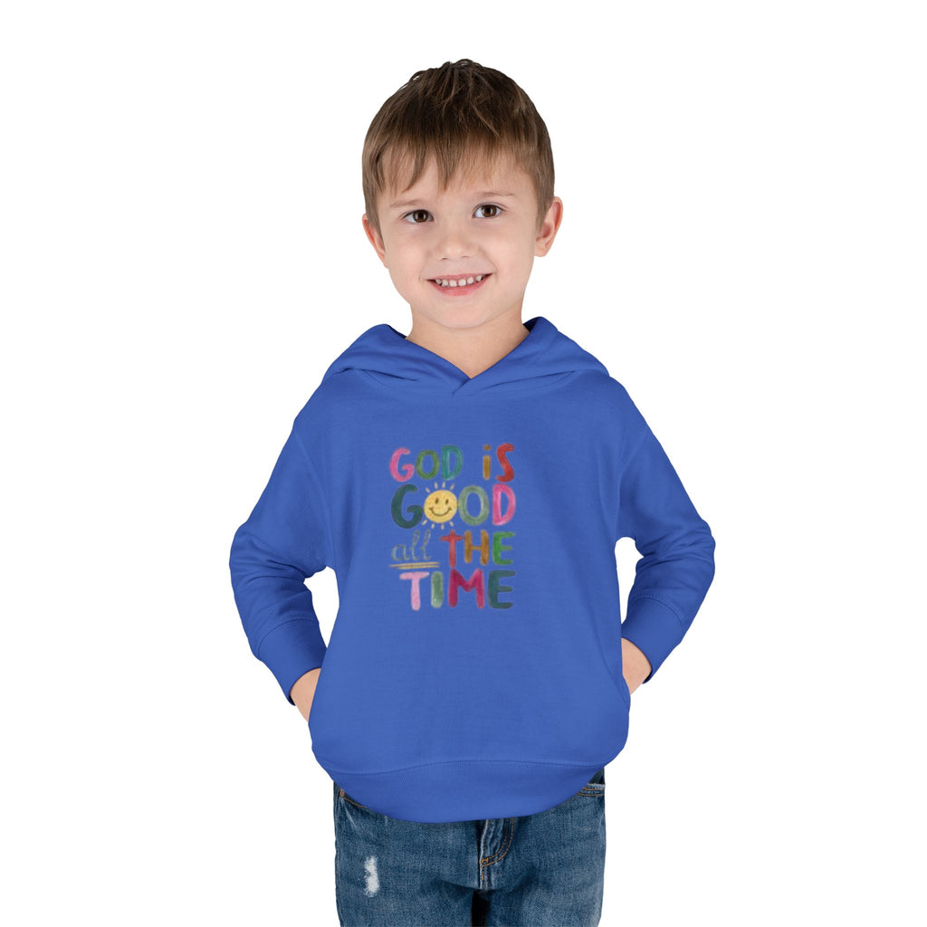 Toddler Hoodie — "God Is Good All The Time" Cute Faith Pullover