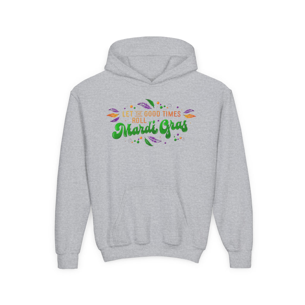 Mardi Gras Youth Hoodie - "Let the Good Times Roll" Celebration Pullover