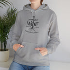 Hoodie — "W.O.F. Woman of Faith" Cross Christian Graphic Pullover