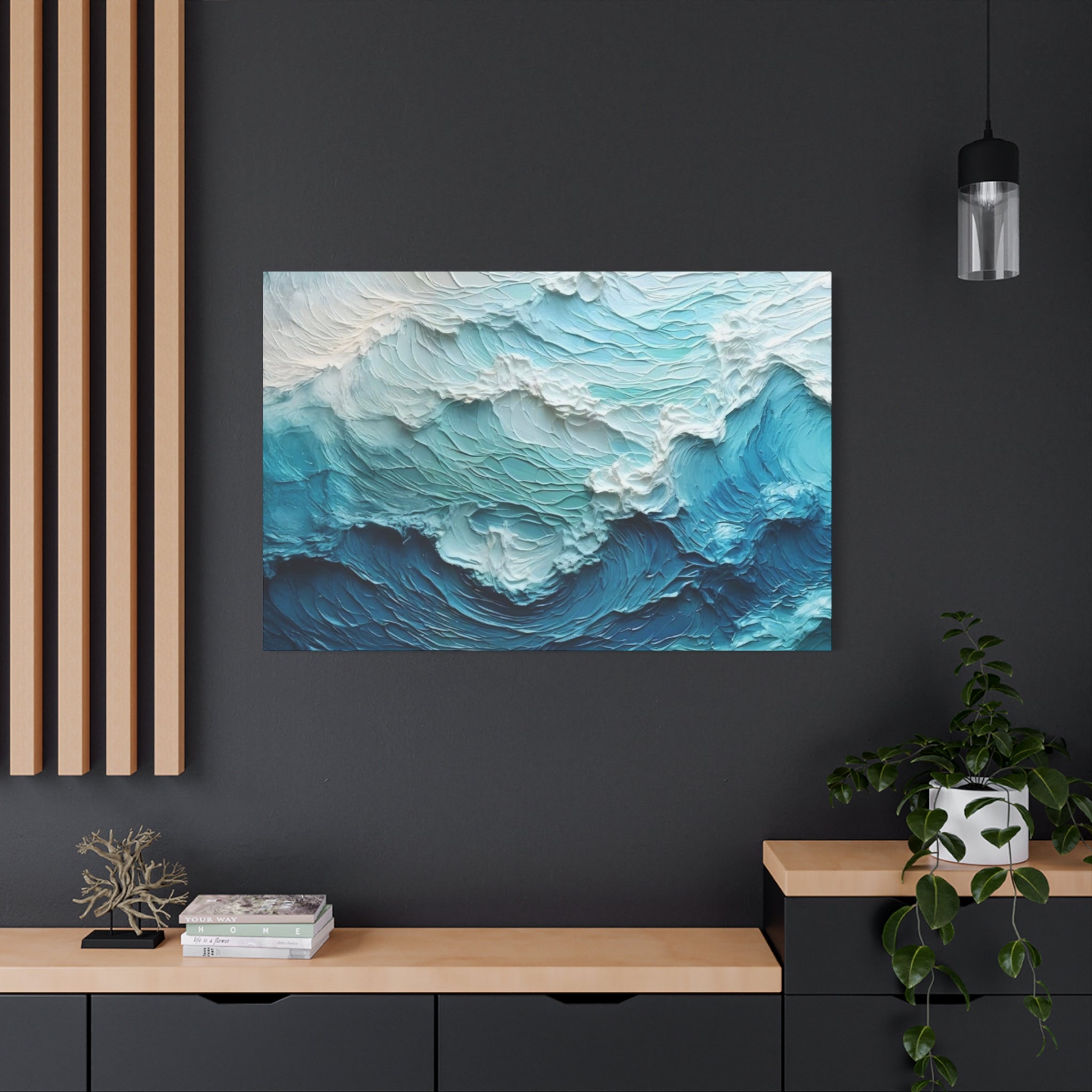Ocean Waves Texture Matte Canvas Print