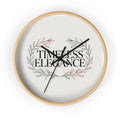 Timeless Elegance Wall Clock — Botanical Wreath Decorative Clock