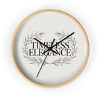 Timeless Elegance Wall Clock — Botanical Wreath Decorative Clock