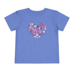 Toddler Tee — Pink Heart Doodle Design (Love, Kisses & Cute Icons)