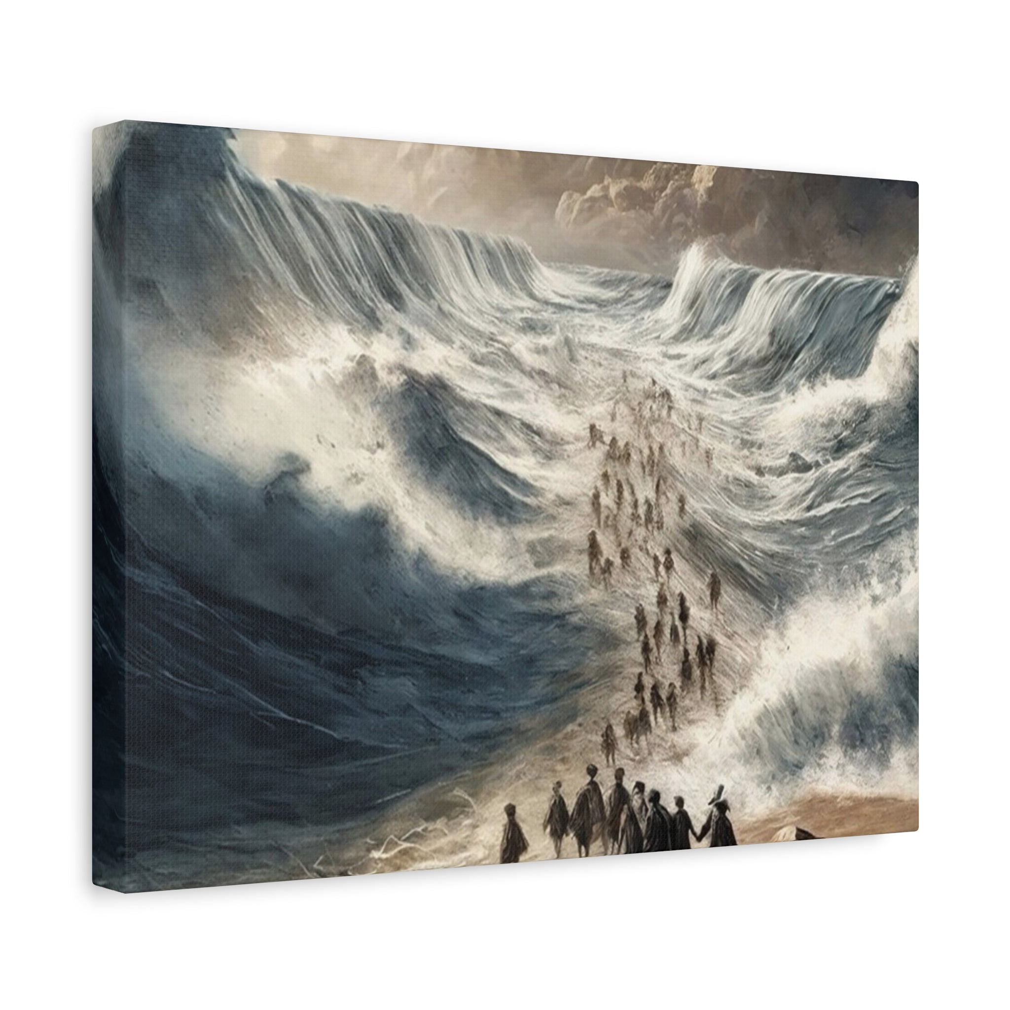 Biblical Exodus Wall Canvas — Parting of the Red Sea Matte Stretched Canvas