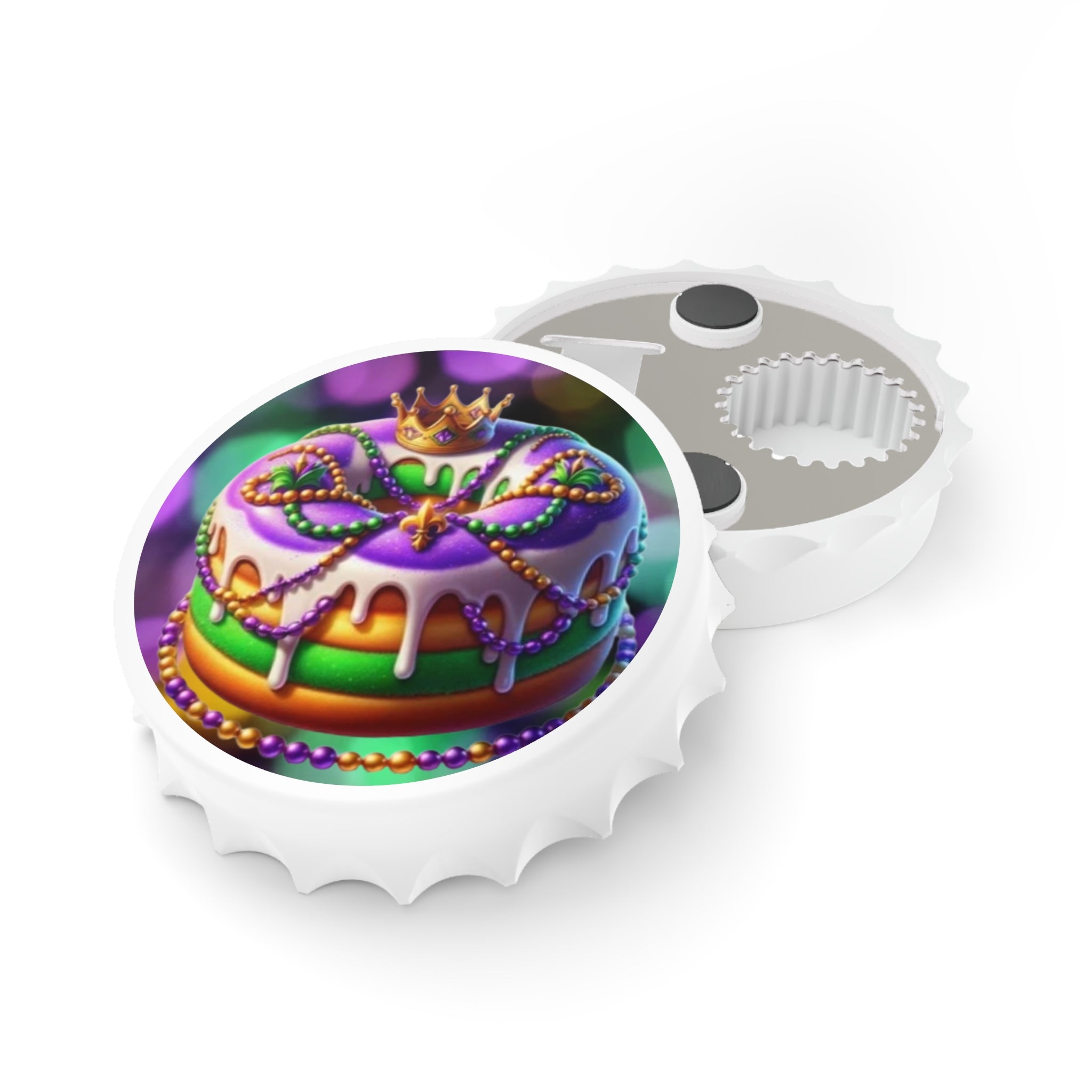 Mardi Gras King Cake Bottle Opener
