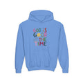 Youth Hoodie — "God Is Good All The Time" Colorful Faith Pullover