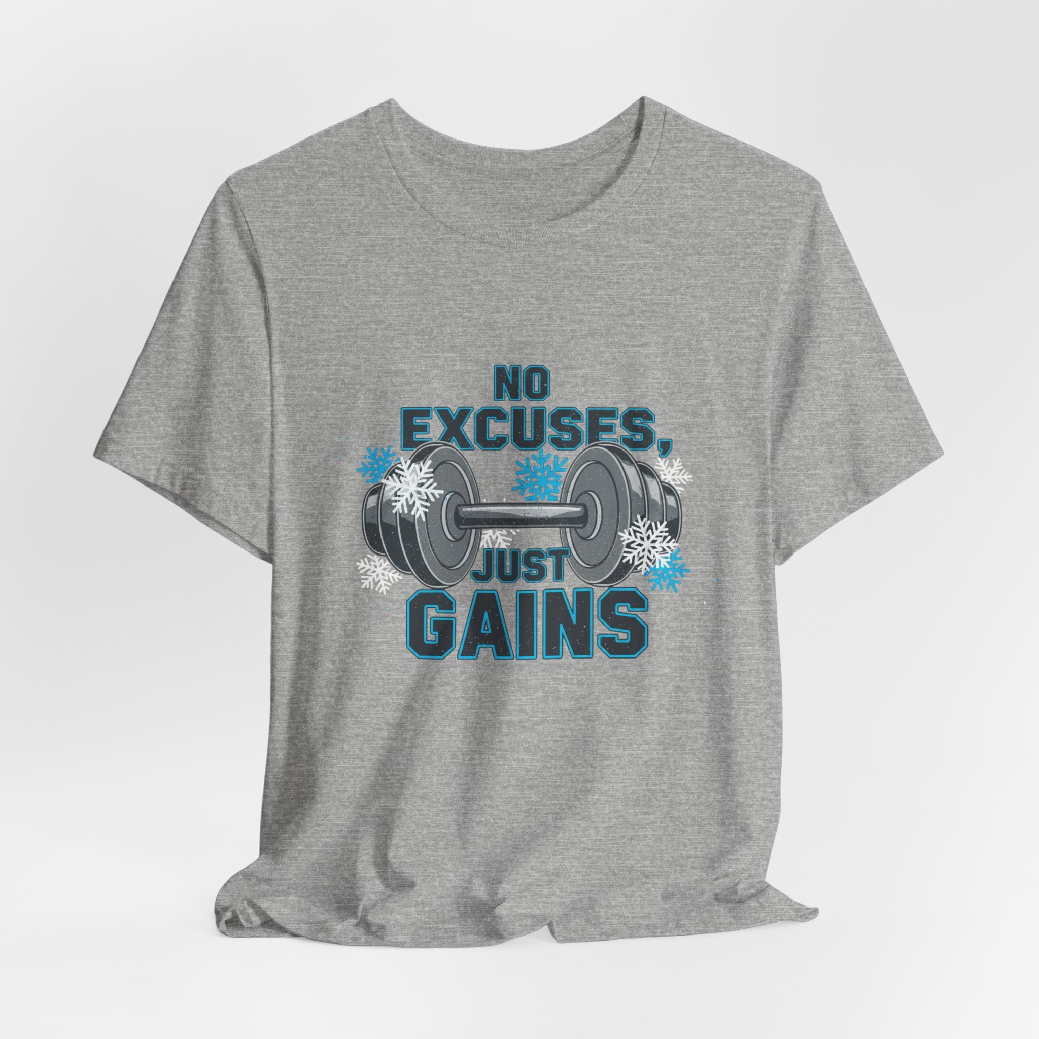 No Excuses Just Gains T-Shirt | winter workout shirt, gym motivation