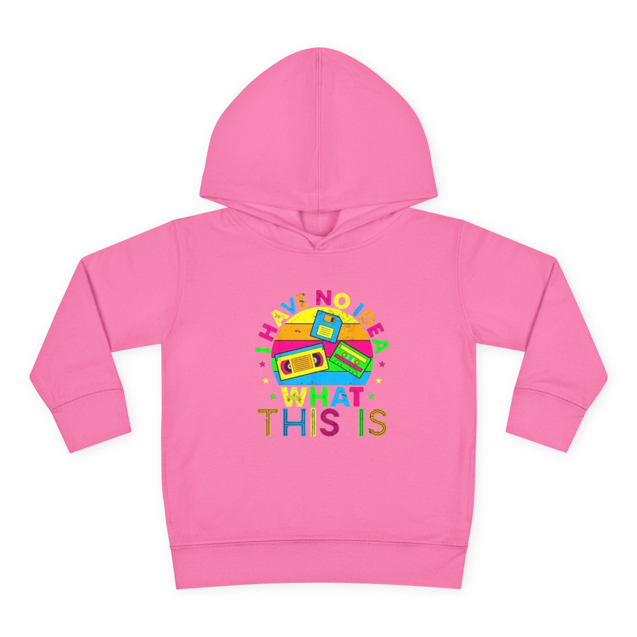 Toddler Hoodie — "I Have No Idea What This Is" Colorful Toy Graphic