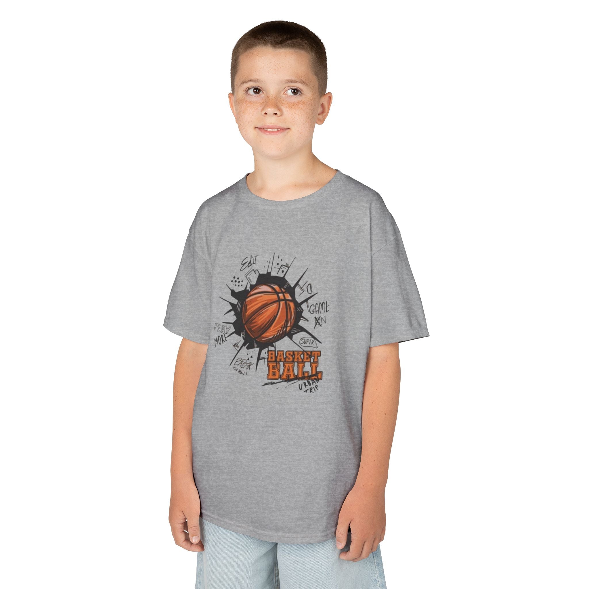Kids Basketball Tee — Slam Dunk Graphic Shirt