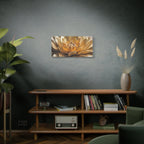 Golden Dahlia Matte Canvas Wall Art — Stretched 1.25"