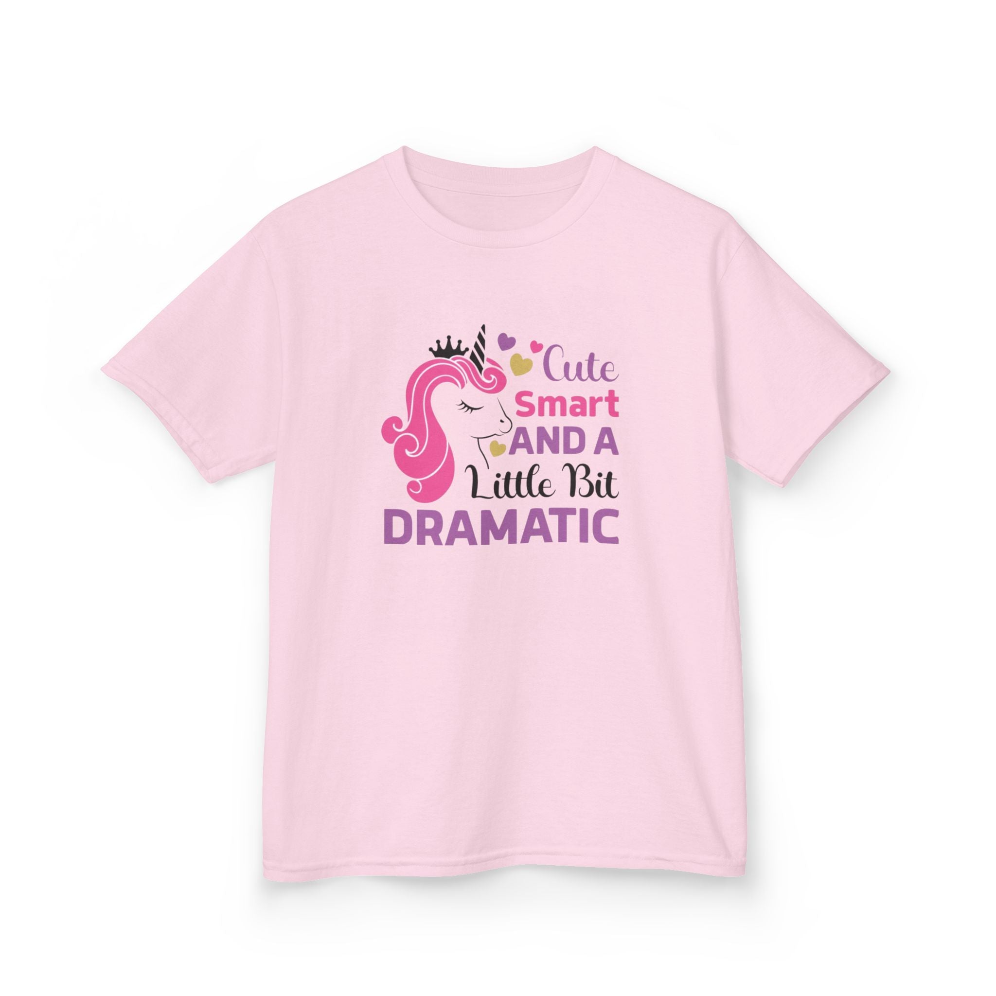 Kids T-Shirt — Cute Smart And A Little Bit Dramatic Unicorn Tee