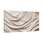 Neutral Abstract Wave Texture Matte Canvas Wall Art