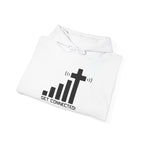 Christian Faith Hoodie — "Get Connected" Signal Bars Cross Design