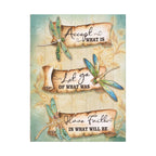 Inspirational Dragonfly Canvas Wall Art - "Accept What Is, Let Go, Have Faith"