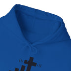 Christian Faith Hoodie — "Get Connected" Signal Bars Cross Design