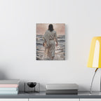 Jesus Walking on Water Matte Canvas Print