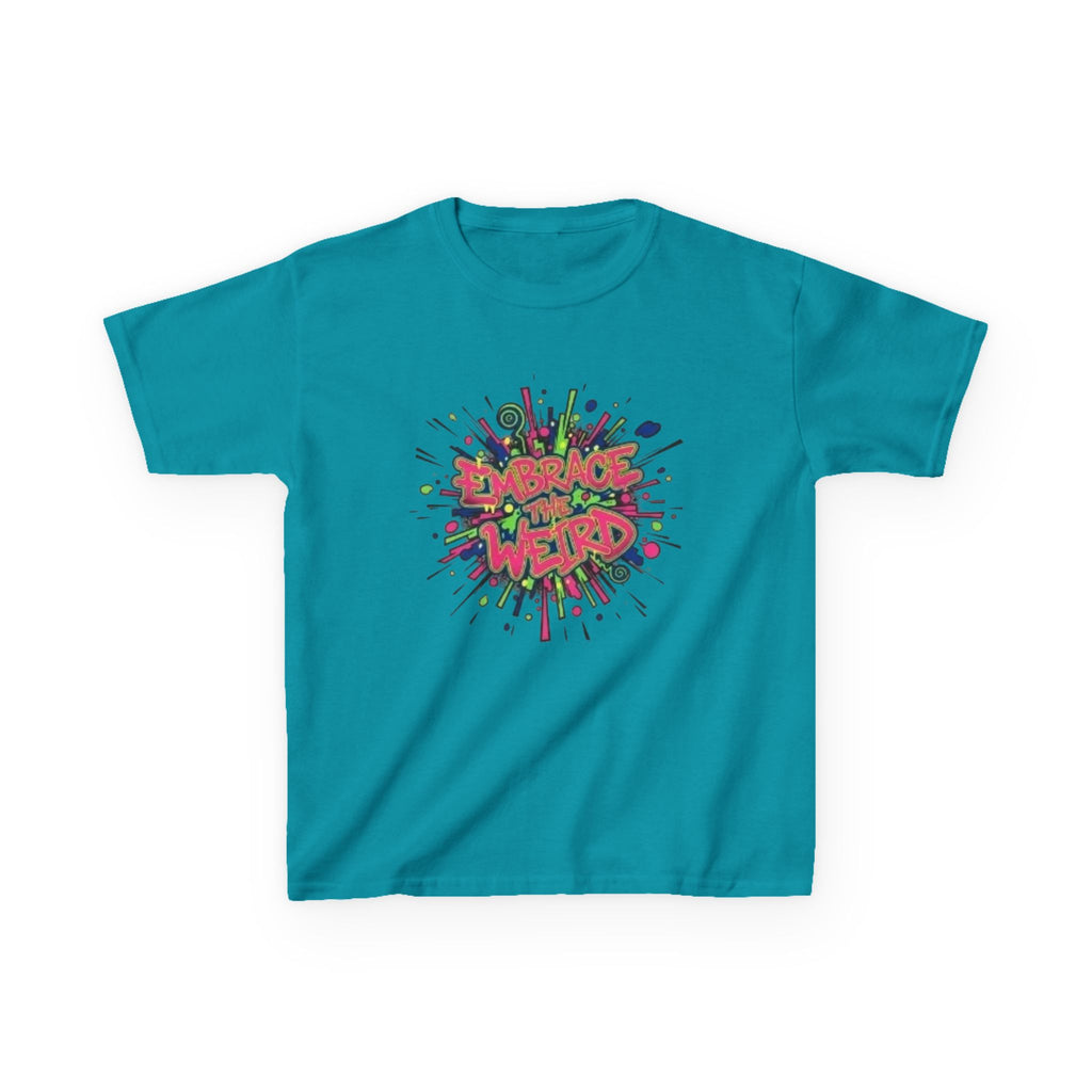 Kids T-Shirt — "Embrace Your Weird" Colorful Splash Graphic