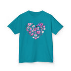 Kids Heart Doodle Tee — Cute Pink Valentine Heart Graphic Shirt