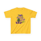 Kids Mardi Gras T-Shirt — Purple & Green Mask Design