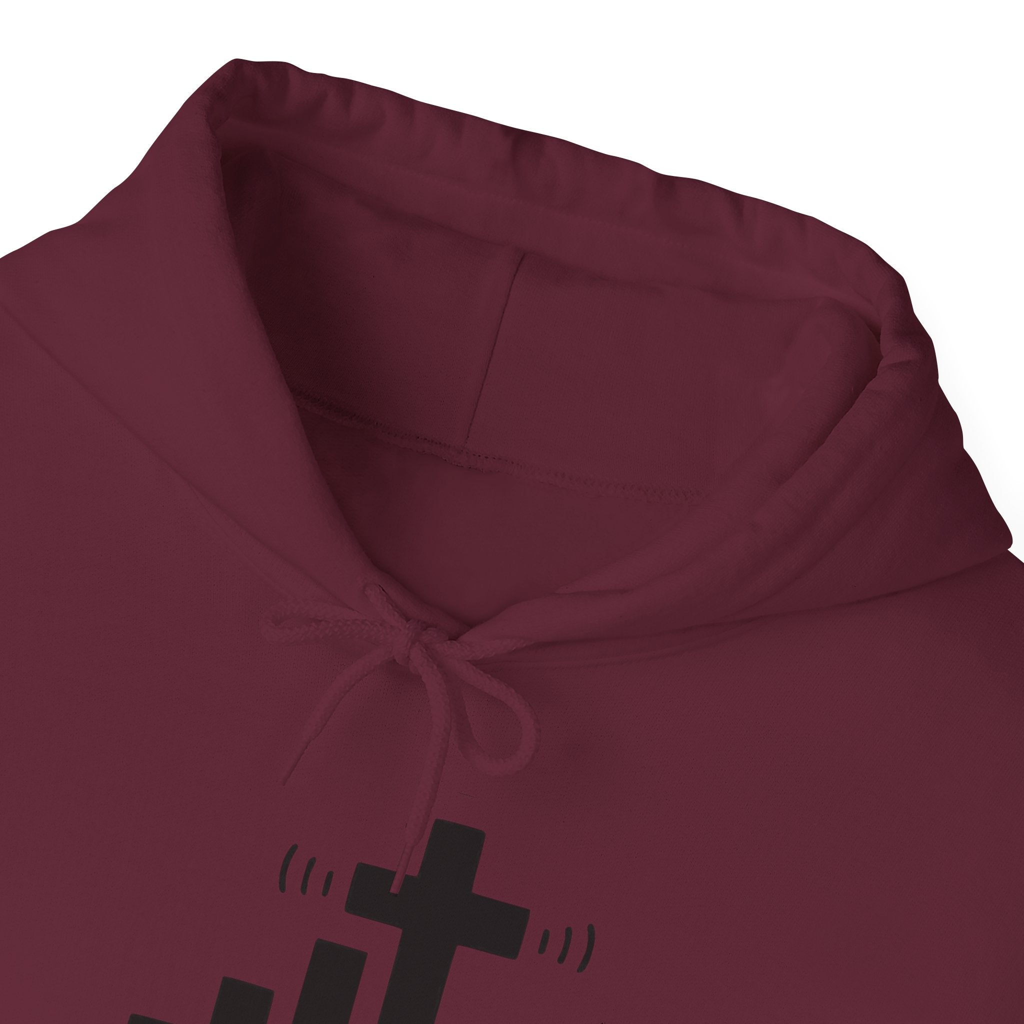 Christian Faith Hoodie — "Get Connected" Signal Bars Cross Design