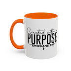 Created with a Purpose Ceramic Mug — Inspirational Ephesians 2:10 Coffee Cup