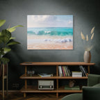 Seaside Waves Matte Canvas Print — Tranquil Beach Wall Art, Stretched 1.25"