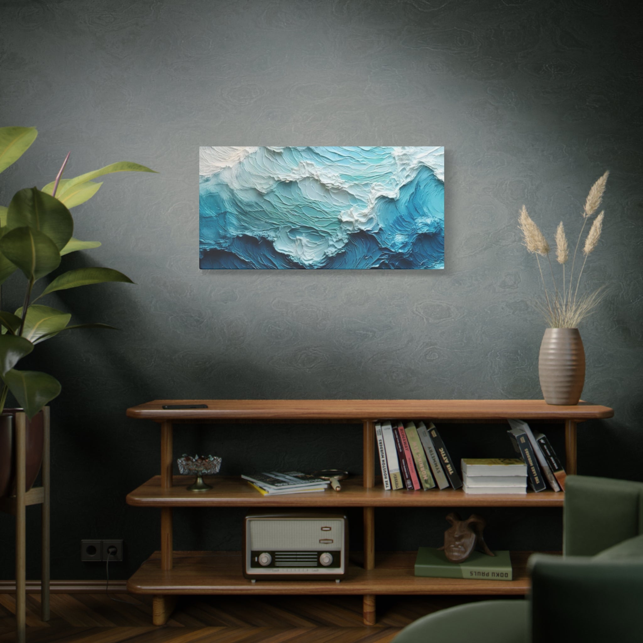 Ocean Waves Texture Matte Canvas Print