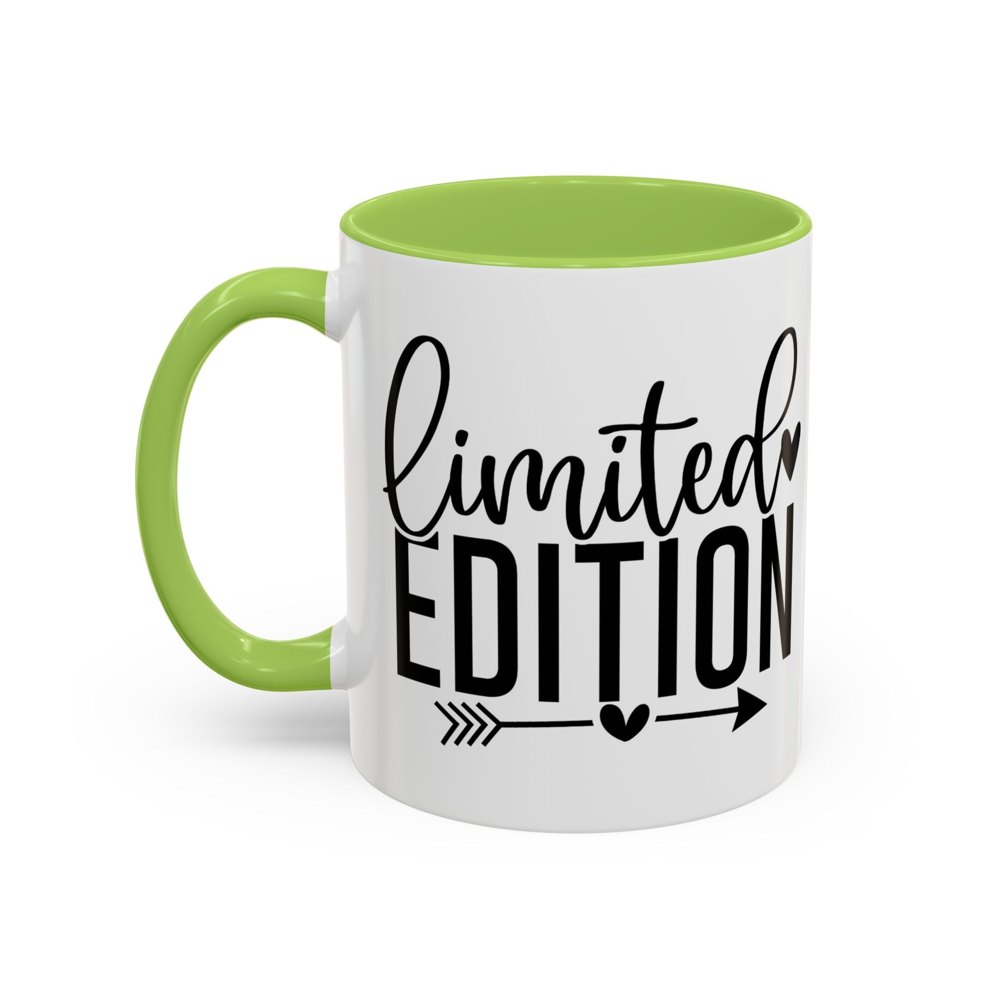 Limited Edition Accent Coffee Mug — Pink Interior, 'Limited Edition' Graphic (11/15oz)