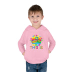 Toddler Hoodie — "I Have No Idea What This Is" Colorful Toy Graphic