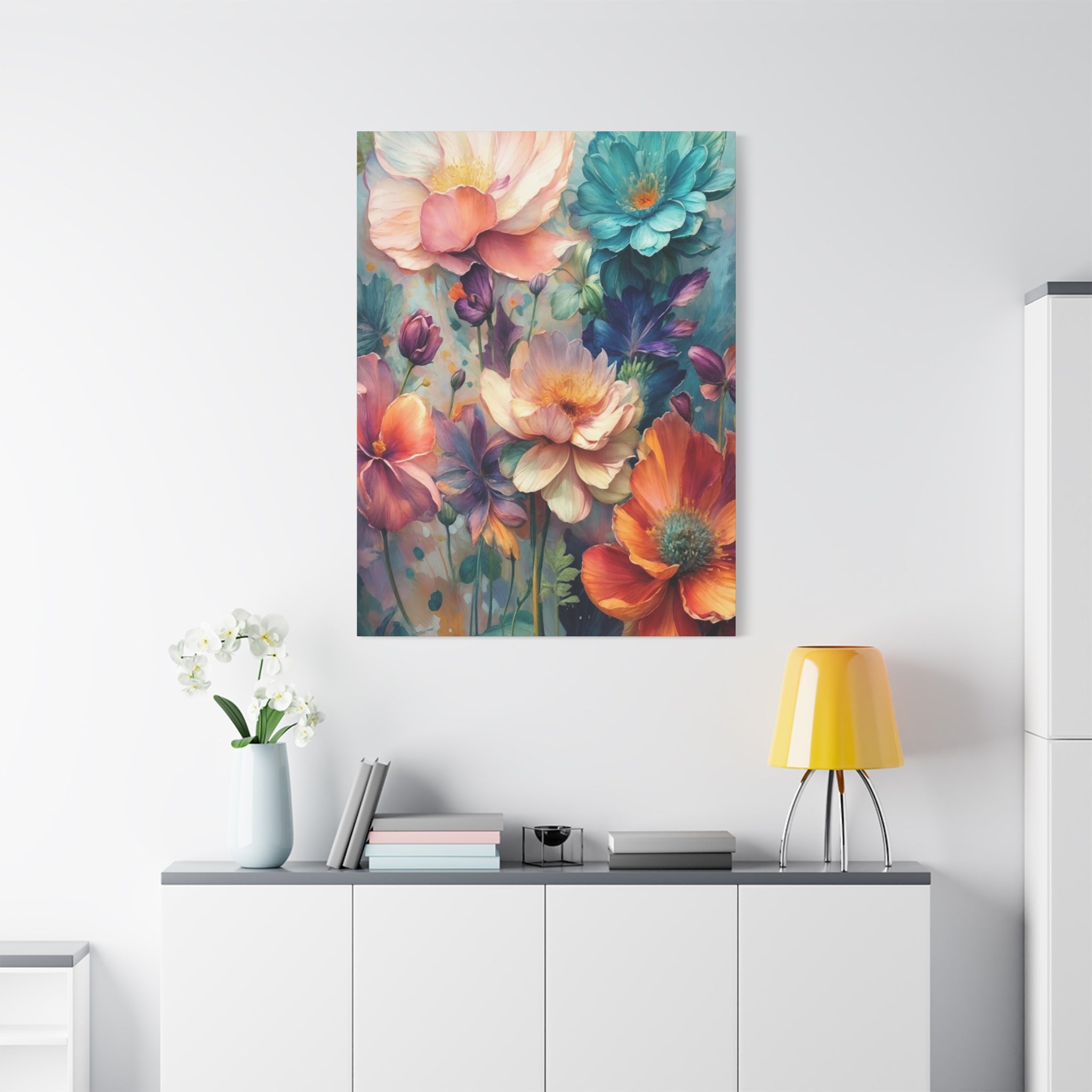 Floral Dreamscape Matte Canvas Print — Stretched 1.25"