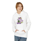Mardi Gras Mask Hoodie — Purple Green Gold Carnival Pullover