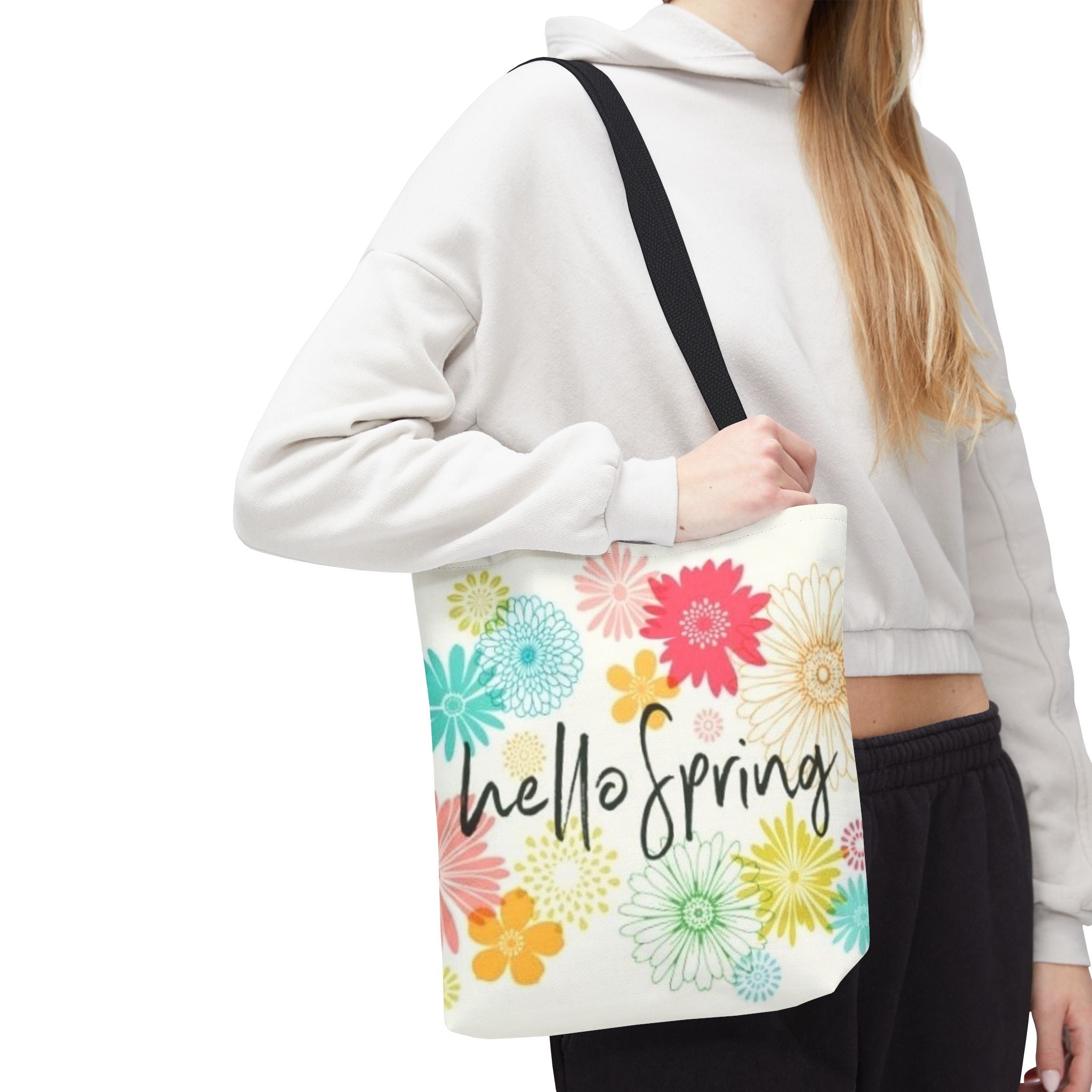 Hello Spring Floral Tote