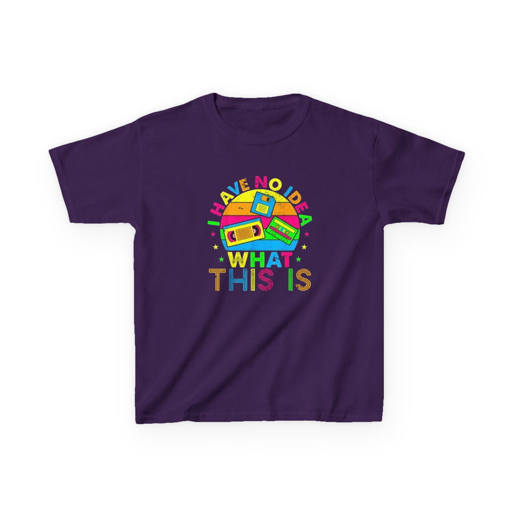 Kids T-Shirt — "I Have No Idea What This Is" Colorful Retro Toy Graphic
