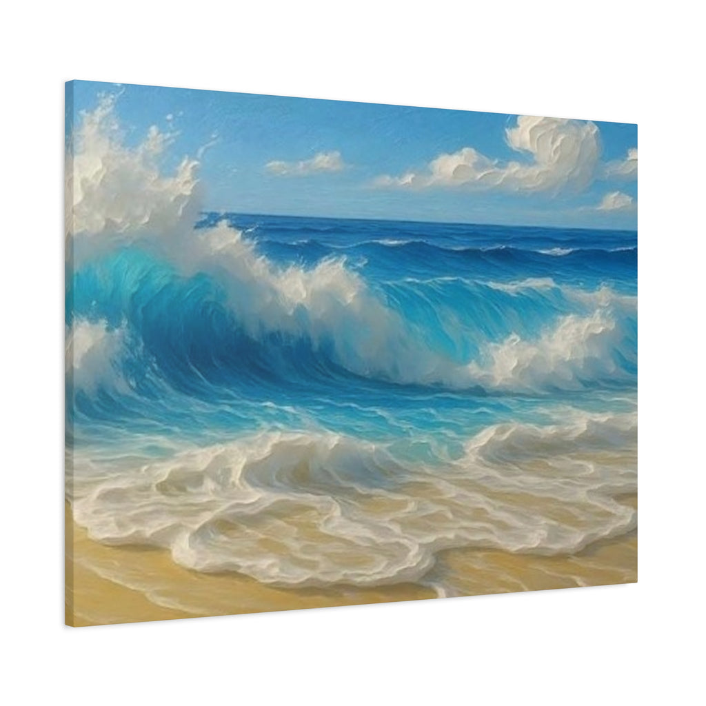 Sunny Beach Waves-Matte Canvas, Stretched, 1.25"