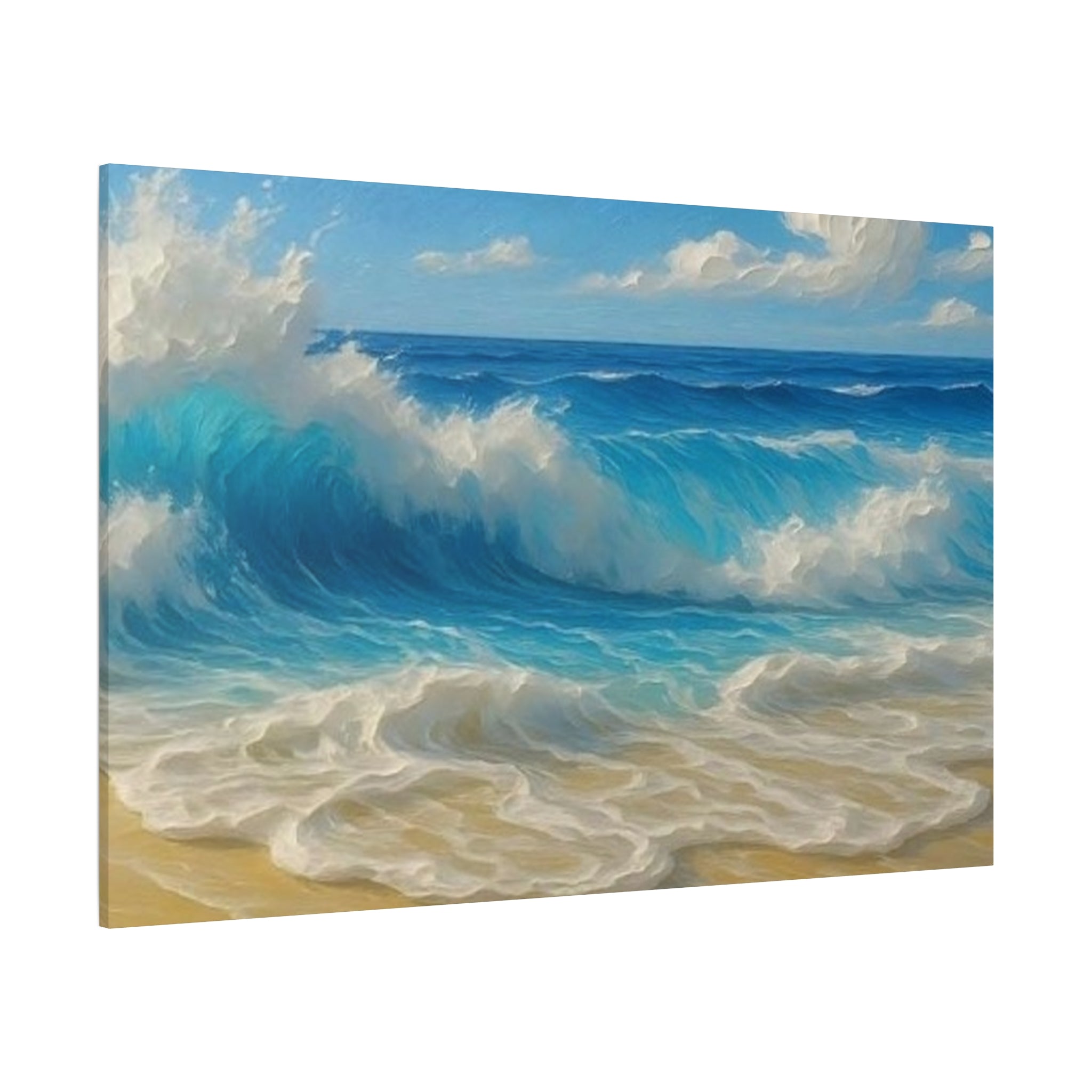 Sunny Beach Waves-Matte Canvas, Stretched, 1.25"