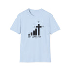 T-Shirt — "Get Connected" Signal Bars Cross Graphic