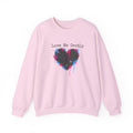 Love Me Gently Grunge Heart Sweatshirt | punk heart design, distressed love