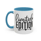 Limited Edition Accent Coffee Mug — Pink Interior, 'Limited Edition' Graphic (11/15oz)