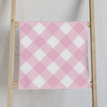 Pink Gingham Hand Towel — Cute Farmhouse Kitchen & Bathroom Accent