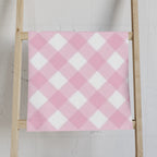 Pink Gingham Hand Towel — Cute Farmhouse Kitchen & Bathroom Accent