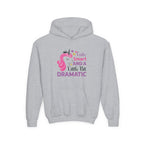 Youth Hoodie - "Cute Smart and a Little Bit Dramatic" Unicorn Pullover