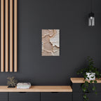 Neutral Textured Abstract Canvas Print — Beige & Cream Wall Art, Matte Stretched 1.25"