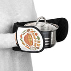 Thanksgiving Turkey Oven Mitts - Quilted Double Oven Gloves for Holiday Cooking