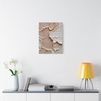 Neutral Textured Abstract Canvas Print — Beige & Cream Wall Art, Matte Stretched 1.25"