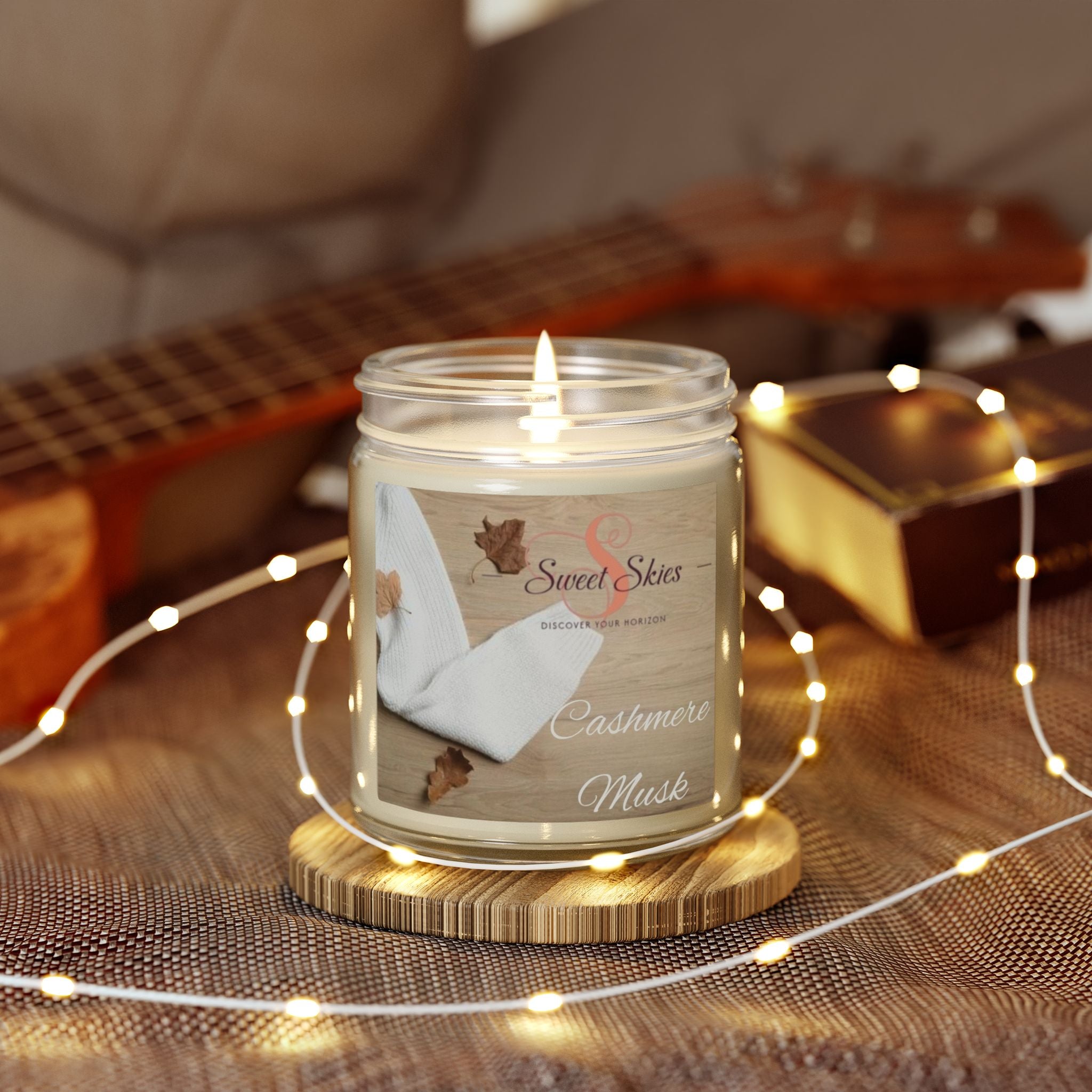 Cashmere Musk Scented Candle (Coconut Apricot Wax) —9oz