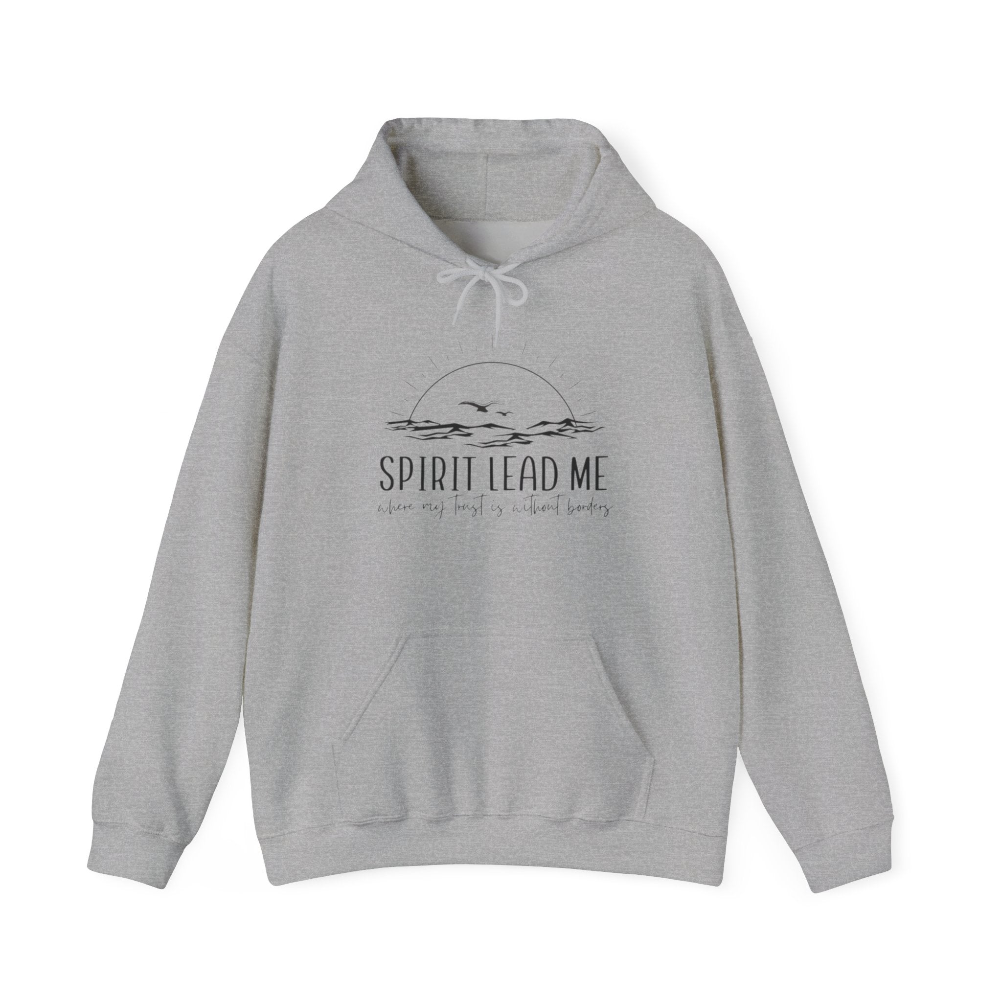 Spirit Lead Me Hoodie — Minimal Sunrise Christian Faith Sweatshirt