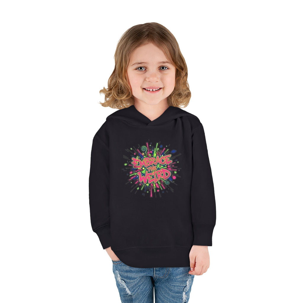 Toddler Hoodie — 'Dance Like a Weird' Colorful Graffiti Pullover